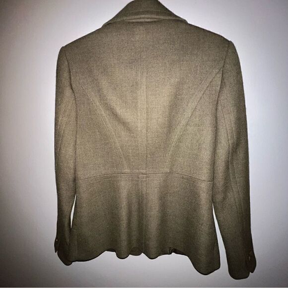 Ann Taylor Olive Green Wool Blazer - Sz 2 - Picture 7 of 16